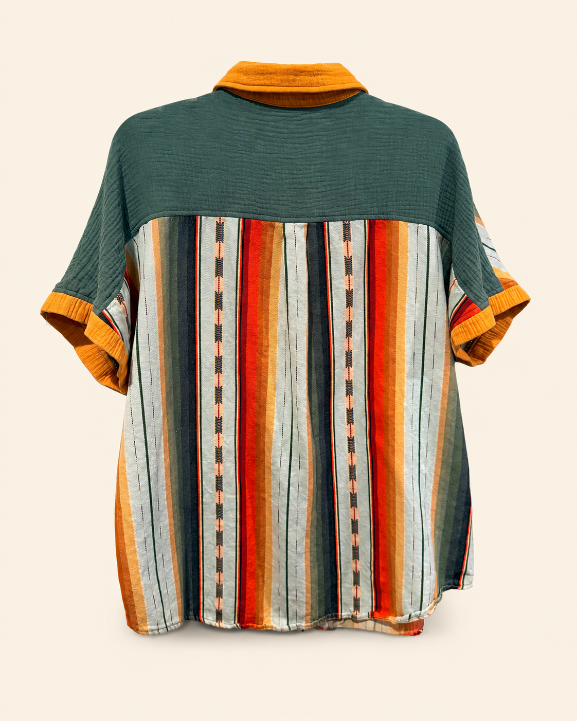 Striped Button-Up Top